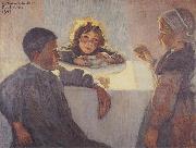 Eric Forbes-Robertson Breton Children Pont Aven (La Bonne Soupe) France oil painting artist